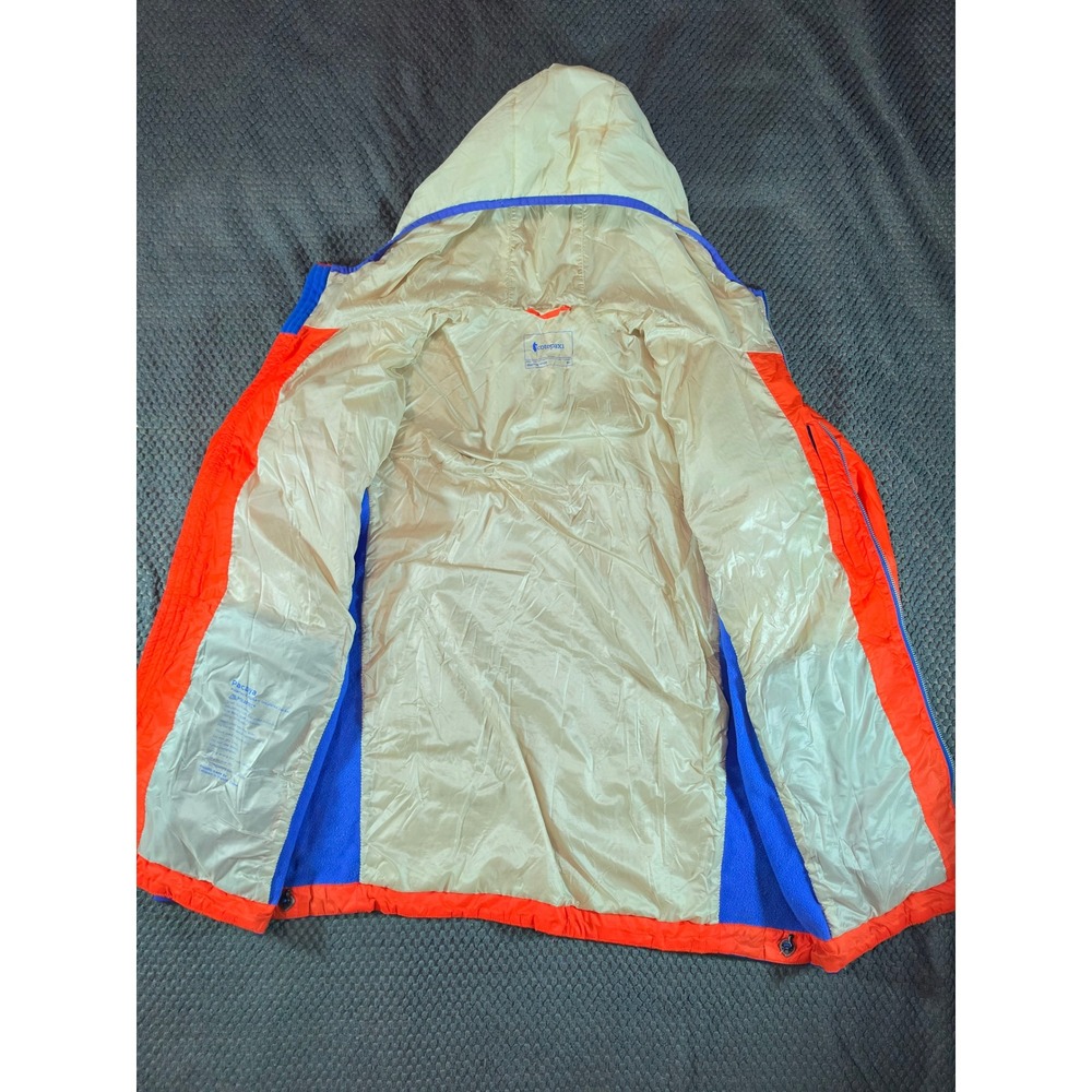 Cotopaxi Pacaya Insulated Hooded Jacket Mens Medium Colorblock Red Blue Cream - Picture 3 of 13